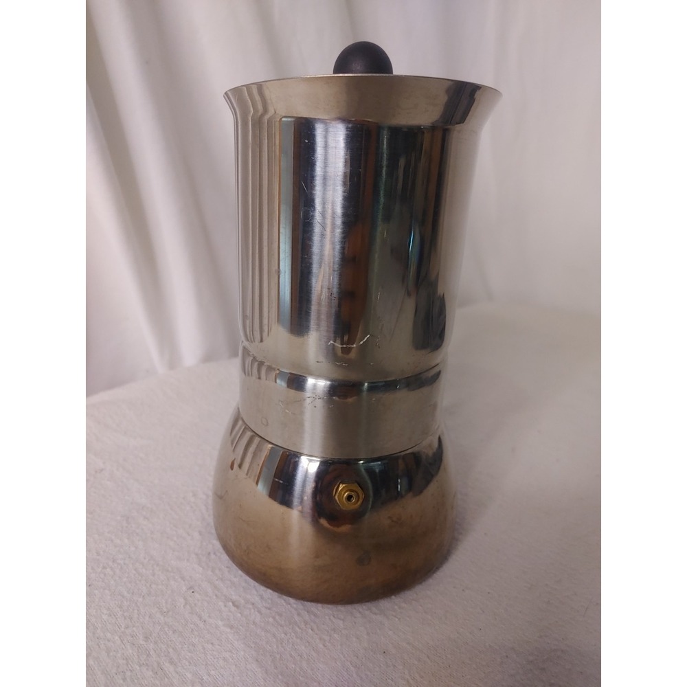 Lagostina Stovetop Camping Espresso Coffee Maker/ Pot For 6 Cups Stainless Steel - Picture 4 of 9